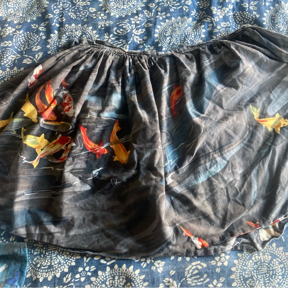 Gathered koi skirt made from quilting cotton